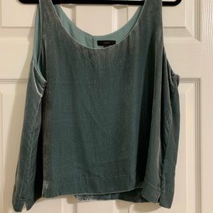 Sea glass green velvet tank top